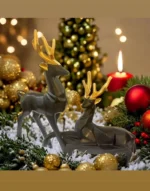 Elegant Resin Black Deer Showpiece Set of 2 - Perfect for Home & Office Decor - Image 7