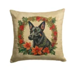 Festive Australian Kelpie Christmas Throw Pillow - Brighten Your Home & Garden