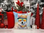 Alaskan Klee Kai Hippie Dawg Throw Pillow - 18x18 Inch, Water-Resistant, Handcrafted Comfort and Style - Image 2