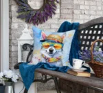 Alaskan Klee Kai Hippie Dawg Throw Pillow - 18x18 Inch, Water-Resistant, Handcrafted Comfort and Style - Image 6