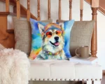 Alaskan Malamute Hippie Dawg Throw Pillow - Artistic & Durable Outdoor Cushion for Dog Lovers - Image 5