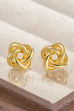 Elegant Gold Knotted Stud Earrings - Chic & Timeless Design for Any Occasion