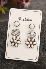 3 Piece Set Western Stud Earrings - Turquoise Stone, Lightweight Alloy, Perfect for Daily Wear - Image 6