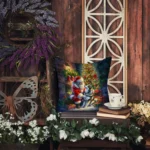 Festive Alaskan Malamute & Santa Claus Throw Pillow - 14x14 Inches, Christmas Decor, Perfect for Indoor & Outdoor Use - Image 5