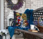 Alaskan Malamute and Santa Claus Throw Pillow - Festive 18x18 Decorative Cushion for Indoor and Outdoor Use - Image 4