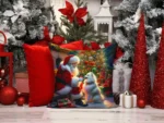 American Eskimo and Santa Claus Throw Pillow - Festive Christmas Decor | Durable & Comfortable - Image 2