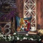 Festive Australian Shepherd and Santa Claus Throw Pillow - 18x18 Inch Decorative Cushion for Indoor & Outdoor Use - Image 5