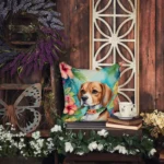 Beagle Luau Throw Pillow - Vibrant Indoor & Outdoor Comfort - Image 5