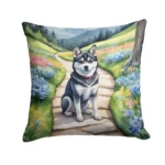 Alaskan Klee Kai Spring Garden Throw Pillow - Vibrant & Comfortable Outdoor Decorative Pillow by Caroline's Treasures