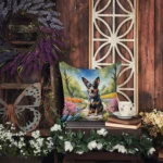 Australian Cattle Dog Spring Garden Throw Pillow - 14x14 Inches - Indoor & Outdoor Decor by Caroline's Treasures - Image 4