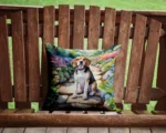 Beagle Spring Garden Throw Pillow - Vibrant, Weather-Resistant, 14x14" Decor - Image 2