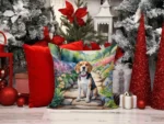 Beagle Spring Garden Throw Pillow - Vibrant, Weather-Resistant, 14x14" Decor - Image 5