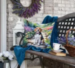 Beagle Spring Garden Throw Pillow - 18x18 Inch Decorative Cushion by Caroline's Treasures | Water-Resistant, Indoor & Outdoor Use - Image 4