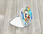 Stylish Alaskan Malamute Hippie Dawg Compact Mirror - Perfect Purse Accessory - Image 2