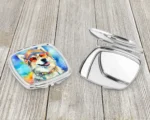 Stylish Alaskan Malamute Hippie Dawg Compact Mirror - Perfect Purse Accessory - Image 3