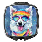 American Eskimo Hippie Dawg Compact Mirror - Stylish & Functional Pocket Accessory