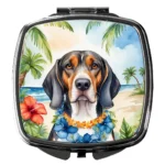 American English Coonhound Luau Compact Mirror - Elegant & Functional Makeup Accessory