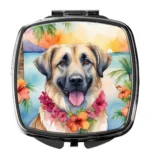 Anatolian Shepherd Luau Compact Mirror - Stylish and Functional Silvertone Metal Pocket Mirror