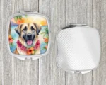 Anatolian Shepherd Luau Compact Mirror - Stylish and Functional Silvertone Metal Pocket Mirror - Image 4