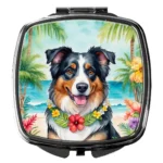 Australian Shepherd Luau Compact Mirror Stylish & Durable Makeup Accessory for On-the-Go