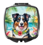 Australian Shepherd Luau Compact Mirror Stylish & Durable Makeup Accessory for On-the-Go