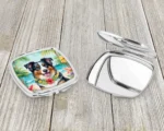 Australian Shepherd Luau Compact Mirror Stylish & Durable Makeup Accessory for On-the-Go - Image 3