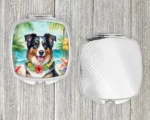 Australian Shepherd Luau Compact Mirror Stylish & Durable Makeup Accessory for On-the-Go - Image 4