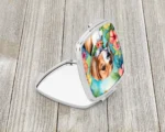 Beagle Luau Compact Mirror - Stylish & Portable Makeup Accessory with Beagle Artwork - Image 2