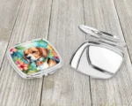 Beagle Luau Compact Mirror - Stylish & Portable Makeup Accessory with Beagle Artwork - Image 3