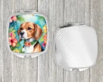 Beagle Luau Compact Mirror - Stylish & Portable Makeup Accessory with Beagle Artwork - Image 4