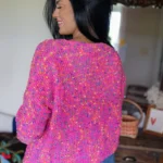Liana Spots Knitted V Neck Casual Sweater - Cozy & Stylish Women's Knitwear for Everyday Comfort