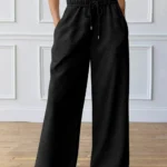 Greta Elastic High Waist Drawstring Sweatpants Comfy & Stylish Loungewear