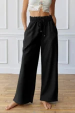 Greta Elastic High Waist Drawstring Sweatpants Comfy & Stylish Loungewear