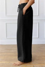 Greta Elastic High Waist Drawstring Sweatpants Comfy & Stylish Loungewear - Image 3