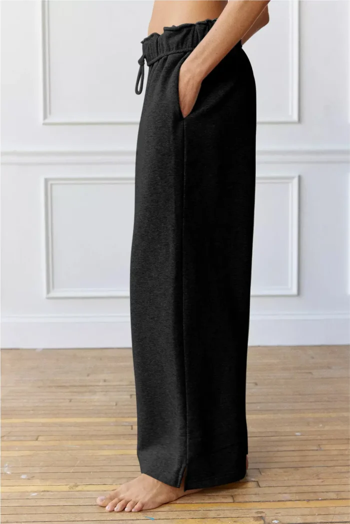 Greta Elastic High Waist Drawstring Sweatpants Comfy & Stylish Loungewear - Image 3