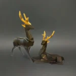 Elegant Resin Black Deer Showpiece Set of 2 - Perfect for Home & Office Decor - Image 5