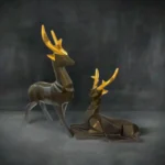 Elegant Resin Black Deer Showpiece Set of 2 - Perfect for Home & Office Decor - Image 4