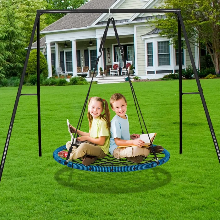 VEVOR 40 Inch Spider Web Saucer Swing - Outdoor Round Kids Swing, 750 lbs Capacity, Weather-Resistant - Image 7