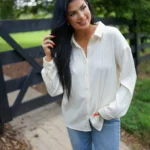 Kai Textured Buttoned Turn Down Collar Shirt - Sophisticated & Versatile Fashion Staple