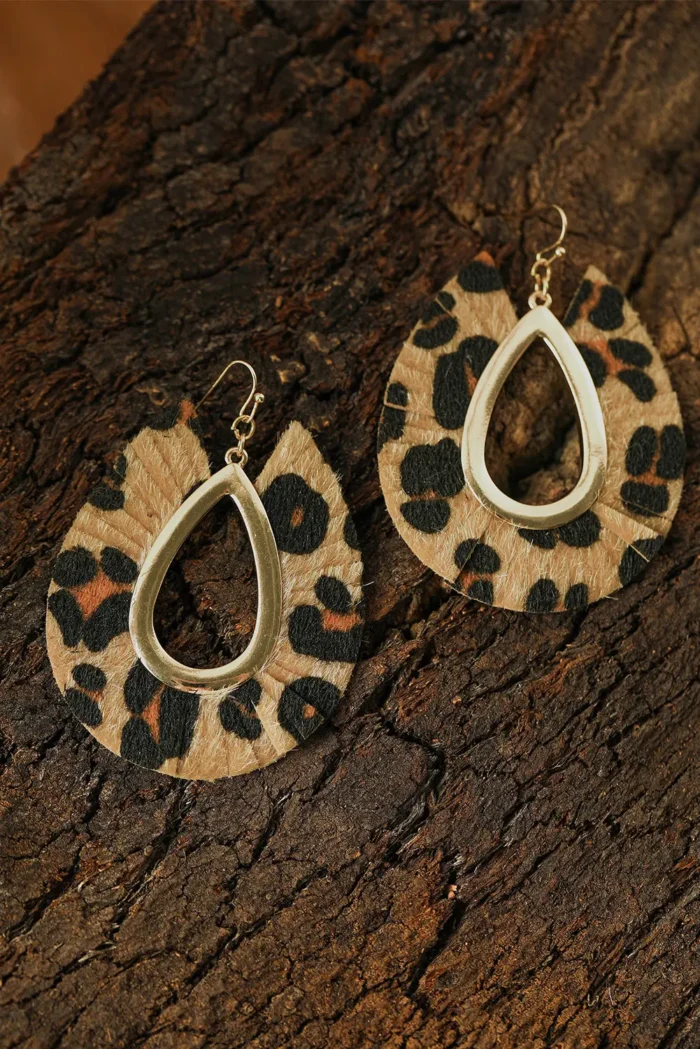 Stylish Leopard Print Hollow Out Drop Earrings - Lightweight & Fashionable | Perfect Accessory for Any Occasion - Image 1