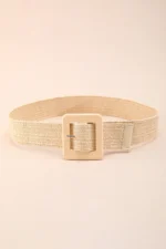 Bohemian Woven Square Buckle Wide Belt - Stylish & Durable Boho Accessory | Perfect for Dresses, Skirts & More