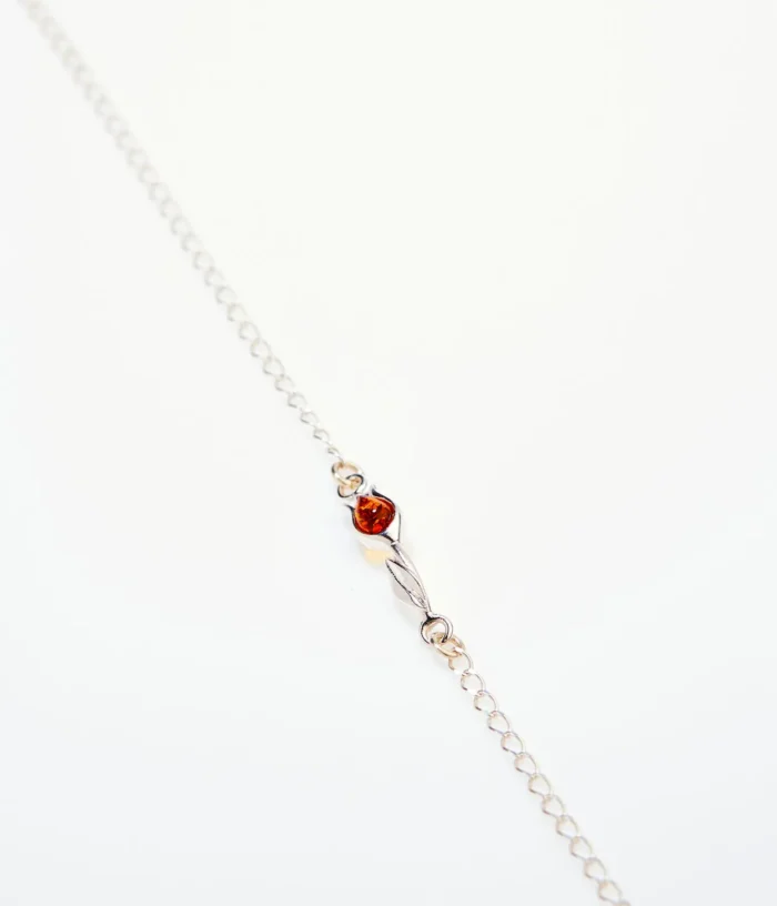 Elegant Tulip Amber Bracelet - Sterling Silver & Baltic Amber - Perfect Gift Jewelry - Image 3