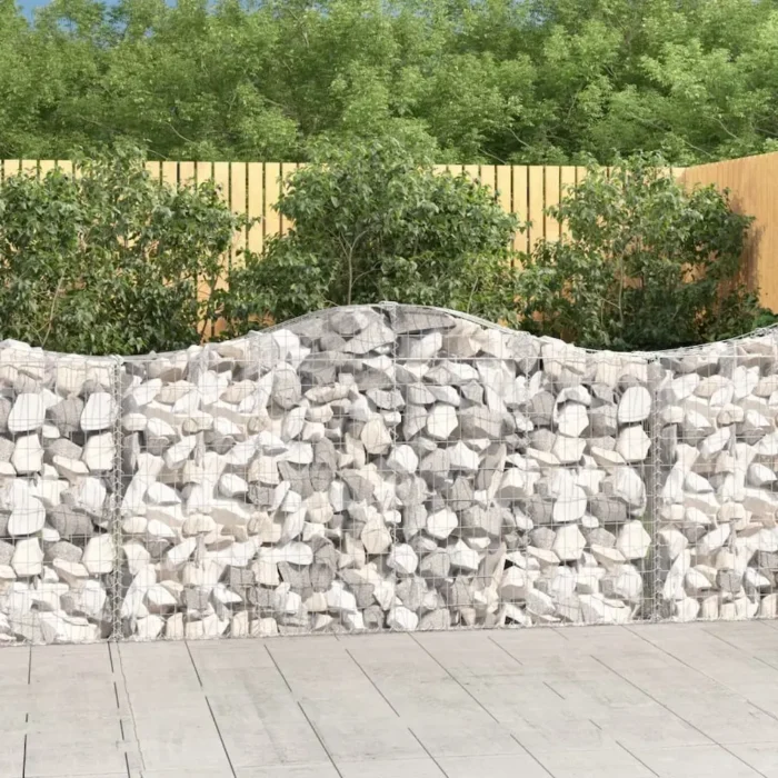 Arched Gabion Basket 78.7"x11.8"x39.4"/47.2" - Durable Galvanized Iron for Decorative Garden Barrier - Image 6