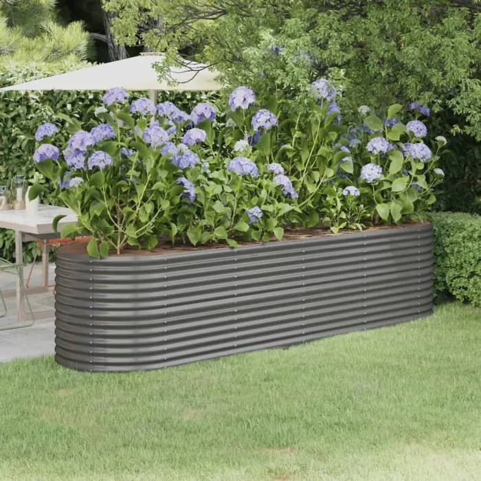 Durable Garden Raised Bed - Powder-coated Steel, Weather-resistant Planter Box for Vegetables, Herbs & Flowers - Image 6