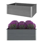 Garden Raised Bed WPC 59.1"x39.4"x21.3" Gray - Durable & Weather Resistant | Perfect for Outdoor Gardening - Image 6