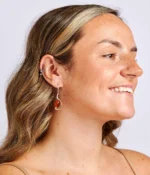 Amber Sunrise Earrings - Genuine Baltic Amber & Sterling Silver - Elegant Horizon Collection - Image 3