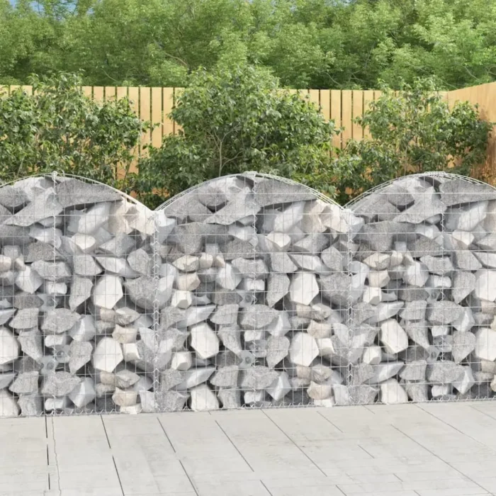 Arched Gabion Basket 39.4"x11.8"x39.4"/47.2" - Durable Galvanized Iron Garden Barrier & Decorative Wall - Image 6