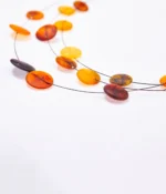 RAW Layered Amber Discs Necklace - Genuine Baltic Amber & Multi-Strand Design - Image 3
