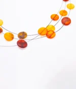RAW Layered Amber Discs Necklace - Genuine Baltic Amber & Multi-Strand Design - Image 5