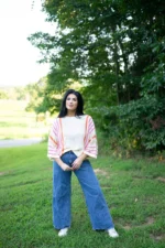 Hayley Wide Sleeve Sweater Trendy Striped Knit, Cozy Comfort | Women's Fashion Knitwear - Image 4